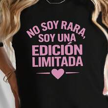 Camiseta para Mujer con Estampado de Diente y Pasta Dental, Manga Corta - Negro - Ver 1