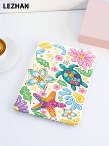 1 chiếc ốp lưng bảo vệ phẳng họa tiết rùa biển, tương thích với iPad 10.2 inch, Pro 11 2021/2020/thế hệ thứ 10, Mini 4/5/6, Galaxy Tab A8 10.5 inch 2022, Matepad 10.4/Tab, có khe cắm bút cảm ứng, chống rơi vỡ, kiêm giá đỡ máy tính bảng. - Nhiều màu - Xem 5