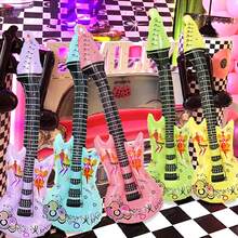 Random Color Guitar Shaped Balloons, Suitable For Birthday Party, Disco Party Decoration, Retro Party Decoration, Toy Balloons - Multicolor - View 4