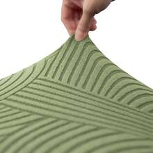 1PC Solid Color Bench Stool Cover Jacquard Stretch Long Chair Seat Slipcover All Seasons Piano Seat Cover For Living Room Hotel - Green - View 3