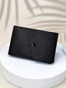Ví đựng thẻ đa năng, ví mini siêu mỏng màu đen dành cho nam giới có ngăn đựng thẻ ID, nhỏ gọn, tiện dụng hàng ngày, quà tặng Lễ Tạ ơn, quà Giáng sinh, quà Halloween. - màu đen - Xem 4