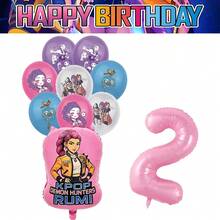 Globos decorativos con números para fiesta de cumpleaños de niña, fiesta de bautizo de bebé, suministros, regalos y juguetes - Juego de globos - Ver 19