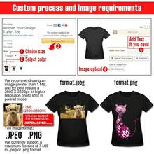 Custom T-Shirts, Create Your Own T-Shirt, Personalized T-Shirts, Add Your Design/Image/Text For Men And Women - 黑色 - 查看 3