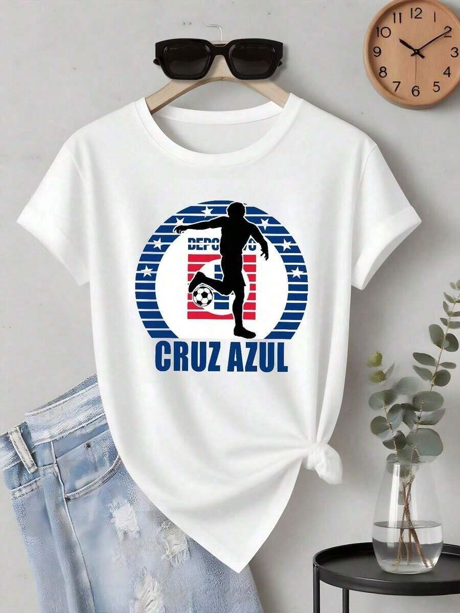 ofertas y liquidacionesWomen's Cruz Azul football jersey T-shirt | | 100% algodón | Cómodo y suave | Perfecto para uso diario o como regalo. | Camiseta blanca de cuello redondo | Unisex style; Made and shipped from Mexico for quality assurance.playera de hombretops sudaderas para mujer Y2k Camiseta Camisa De - Blanco - Ver 1
