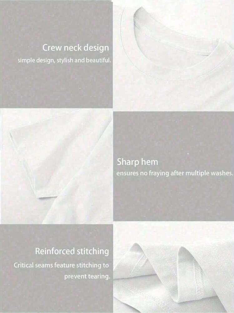 1 pieza Camiseta "La Vida de un Maestro", Camiseta "Teaching Showgirl", Regreso a Clases, Marcos para Dibujos, Música, Material Escolar de Primaria, Camiseta de Algodón Grueso Clásica de Manga Corta, Talla Grande, con Estampado Gráfico, Top Casual de Manga Corta para Mujer, 180g 100% Algodón - Blanco - Añade 2