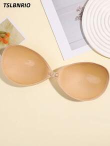 Nude Sticky Bra Push Up Strapless Backless Bra Side Breast Support Invisible Seamless Bra For Wedding Party Dress A-D Cup - Multicolor - View 5