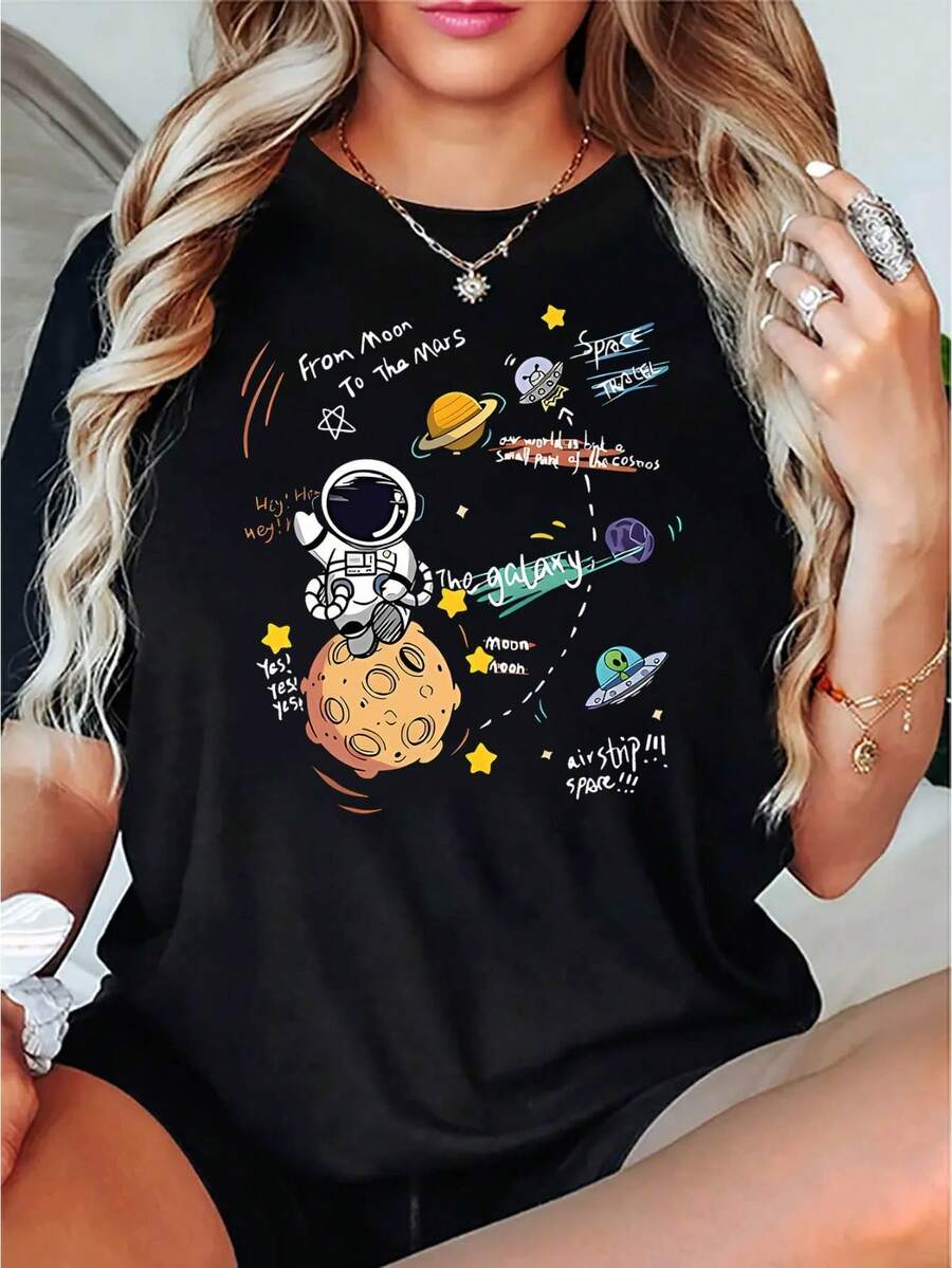 Women T-Shirts - Black - View 1