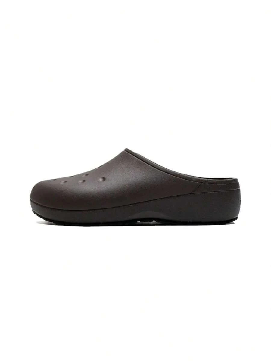 Giày Crocs nam và nữ, mẫu mới mùa hè 2026: Dép bít mũi Crocs Classic Quiet Clog nhẹ và thoải mái 209968-206 - Cà phê nâu - Xem 1