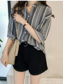 Women Blouses & Shirts - Blue - View 3