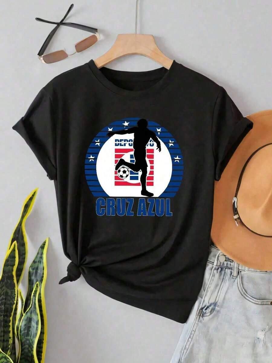 ofertas y liquidacionesWomen's Cruz Azul football jersey T-shirt | | 100% algodón | Cómodo y suave | Perfecto para uso diario o como regalo. | Camiseta blanca de cuello redondo | Unisex style; Made and shipped from Mexico for quality assurance.playera de hombretops sudaderas para mujer Y2k Camiseta Camisa De - Negro - Ver 1