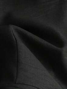 camiseta de tirantes sin mangas con cuello en V y diseño de hebilla metálica minimalista y elegante que estiliza la cintura, para mujer, de verano - Negro - Ver 3