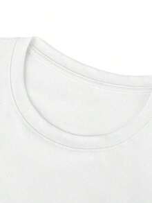 New! Women's Short-Sleeved Shirt With A Printed Design, Perfect For Lounging At Home Or Everyday Wear. This Shirt Is Both Stylish And Comfortable, With A Moderate Length. Machine Washable. Unisex Urban Vintage Style T-Shirt, Loose Fit, Made Of Pure Cotton, With Short Sleeves And A Crew Neck. - 白色 - 查看 3
