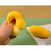 Corn Cob Squeeze Toy, Realistic Food Shaped Stress Relief Toy, Soft Slow Rebound Squeeze Toy, Office Desk Toy, Party Gift, Graduation And Summer Gift For Teens And Adults - A - View 7