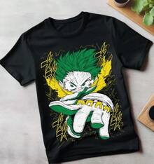Izuku Midoriya Deku T-Shirt  bakugou Anime T-shirt giftblusas para mujer playeras de mujer vestidos casuales para mujer y2k playeras deportivas para mujer verano camisetas ropa de mujer Fashion Perfect For Daily - Negro - Ver 6