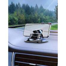 1pc 360° Rotating Dashboard Phone Holder, Nano Gel Base Enhances Grip, Auto Lock Prevents Overheating, Suitable For Phones With Or Without Cases - A - View 9