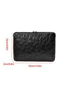 1 chiếc bao đựng laptop kiểu dáng phồng, thêu hình ngôi sao, siêu mềm, chống sốc, khóa kéo đôi trơn tru, thiết kế mỏng nhẹ màu đen trắng cổ điển. - Nhiều màu - Xem 11