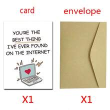 1 Thiệp chúc mừng hình trái tim "Anh yêu chia sẻ cuộc sống với em", thiệp lãng mạn cho ngày Valentine và kỷ niệm, chất liệu giấy kèm phong bì, phù hợp cho mọi dịp. - Mảnh duy nhất - Xem 3
