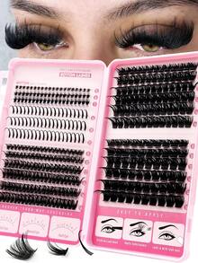 Rikuaild 378/414/468 sợi mi giả D Curl dung lượng cao, mi dưới + mi nhọn + 60D + 150D + 200D dày, mềm mại, nhẹ và tự nhiên, phù hợp cho trang điểm mắt hàng ngày, mi giả có gai và mi dưới, mi dưới, mi dưới cùng. - D - Xem 1
