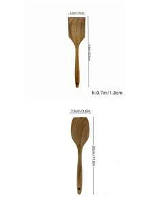 1/2 buah Spatula Kayu Rosewood Padat, Sendok Berlubang Anti Lengket, Peralatan Masak Tahan Panas, Lapisan Anti Lengket Premium, Desain Ergonomis, Ideal Untuk Memasak Ikan, Telur, Pancake, Alat Dapur untuk Memanggang, Aksesori Dapur - Akasia - View 10