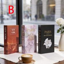 3/2pcs Decorative Faux Books, Luxury Modern Style Fake Decorative Books, Suitable For Home Bookshelf Decor, Stacking On Coffee Table, Living Room Bookcase Decor, Fashion Accents And Holiday Decoration - A - View 3