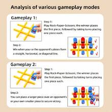 1pc Classic Red & Blue Matryoshka Tic Tac Toe Children's Educational Toy, 3+ Years Interactive Matryoshka Tic Tac Toe Set, Fun Big & Small Eating Game, Develop Thinking Two-Player Tabletop Game - Multicolor - View 9