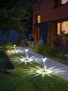 4/2pcs Solar Path Lights, Suitable For Outdoor Use, Solar Landscape Garden Lighting, Can Be Used For Walkways, Lawns, Courtyards, Patios And Trails Decoration - Multicolor - View 7