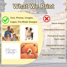 ISUNMEA Personalized Photo T-Shirts, Design Your Own Custom T-Shirt On The Front And Back, Cotton Fabric With Customizable Text/Image - Black - View 4