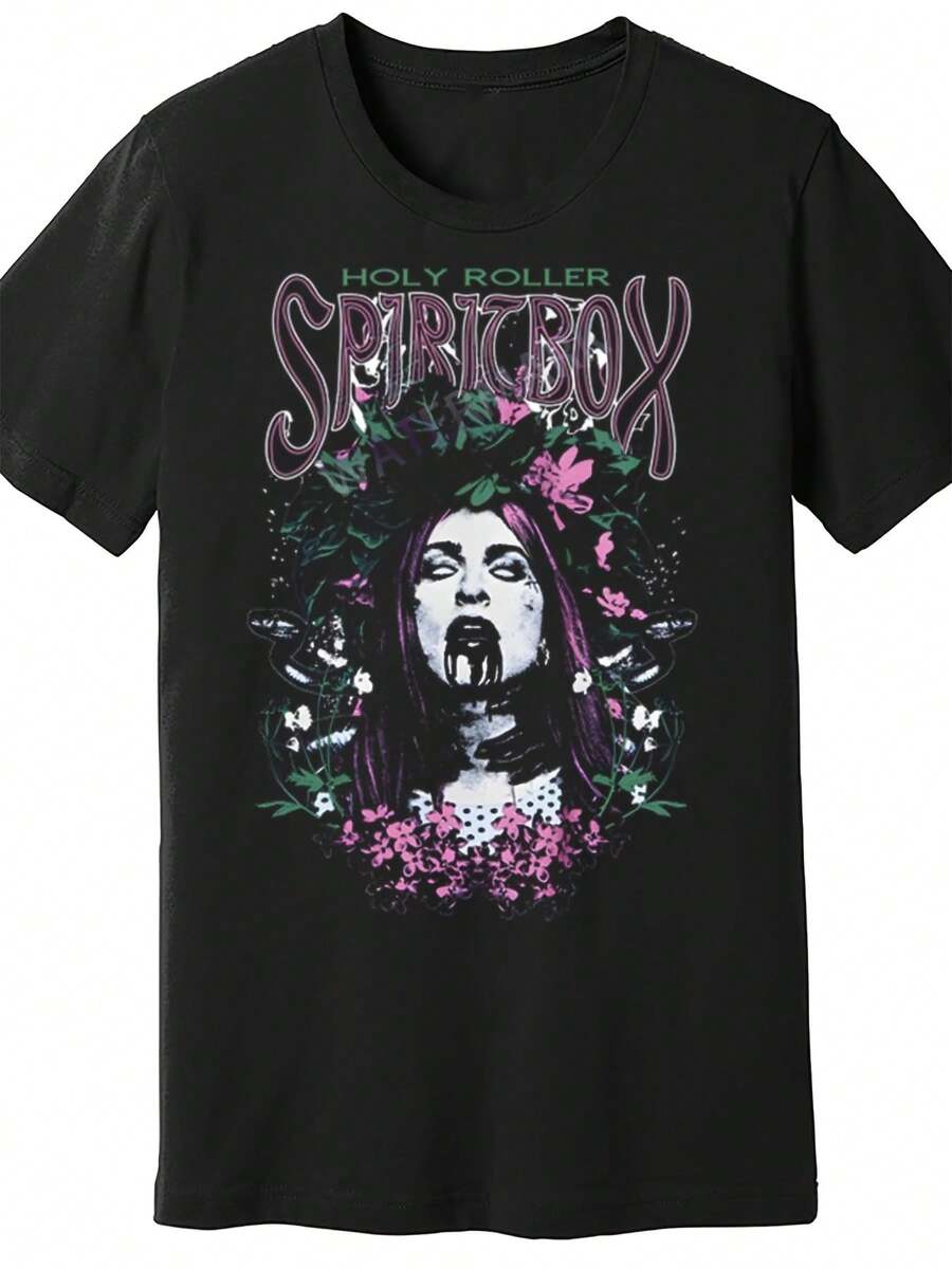 Camiseta unisex Spiritbox Metal Music The Void Eternal Blue, suave, un artículo de moda casual imprescindible para todas las estaciones, versátil para todas las estaciones, asequible para el uso diario y un regalo de Navidad perfecto para fans y amigos. Adecuada para fiestas y uso diario, perfecta para vacaciones y tiempo de juego, ideal para fiestas y vacaciones en familia, estilo urbano, moda moderna, atuendo de fiesta, ropa casual de verano. - Negro - Ver 1