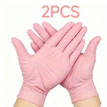 Wholesale--2/50/100Ppcs Light Pink Composite Nitrile Gloves, Disposable Gloves, Suitable For Kitchen, Dishwashing And Home Cleaning, Reversible, Latex-Free Formula, Suitable For Indoor And Outdoor Use, Kitchen Cleaning Gloves. - Light Pink - View 13