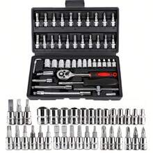 Kit de herramientas manuales para uso doméstico general con caja de herramientas de plástico - Kit de herramientas para reparación de automóviles - Ver 5