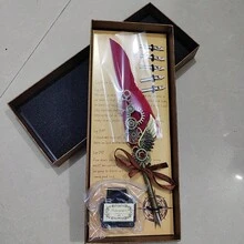 1 Set Caja de regalo de invierno que incluye sello, lacre, pluma caligráfica Jubaboz, juego de plumas, pluma estilográfica de engranaje mecánico, pluma de pluma de ganso - Multicolor - Ver 15