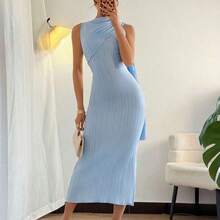 Raffinéa Casual Solid Color Loose Long Dress For Women - Rosa - Ver 5