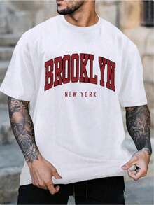 Camiseta de hombre con estampado de letra - Blanco - Ver 8