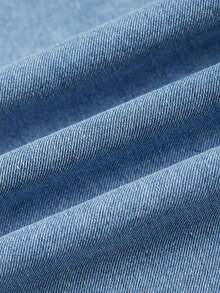 Falda vaquera azul larga y holgada de estilo casual para mujer, ideal para Puerto Rico, oficina, San Valentín, estilo de los 90, primavera, faldas vaqueras, vaquera, Renacimiento, trabajo - Azul lavado medio - Ver 3