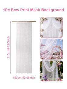 1 Tấm phông nền voan màu hồng có nơ, rèm phông nền trong suốt, kích thước 150*215cm, vải lưới polyester mềm mại, trang trí sinh nhật nơ hồng, phông nền tiệc cưới, tiệc cô dâu, tiệc em bé, phụ kiện cưới, đồ trang trí kỷ niệm, và hoàn hảo cho lễ đính hôn, tiệc sinh nhật - sử dụng trong nhà/ngoài trời, trang trí đám cưới, đạo cụ phông nền chụp ảnh đa năng, trang trí nơ hồng. - Nơ hồng - Xem 12