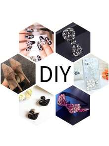 6000 Pieces Clear AB Non Hotfix Rhinestones 3 Sizes Round Crystal Glass Flat Back Rhinestones With Tweezers And Picking Pen For Nail Art Crafts Clothes Bags DIY - Baby Pink - View 5