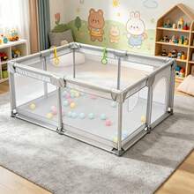 Portable Baby Playpen, Foldable Playpen For Children, Various Colors Available - Light Grey - View 8