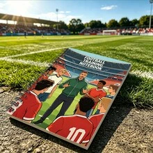 1pc A5 Football Training Theme Personal Organizer, Cover Illustration Of Explaining Tactics To Players, Suitable For Tactical Planning Notebook, Football Match Record Book, Game Analysis Notebook, Essential For Coaches | Football Event Record | Football Training Specific | Best Gift For Football Fans, Coaches, Male And Female Friends - A5 - View 6