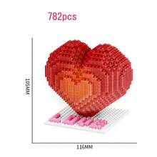 Bộ xếp hình trái tim bằng đào, quà tặng thủ công tự làm cho Ngày Valentine, Sinh nhật, Bạn gái, Bạn thân, vật trang trí bàn làm việc giảm căng thẳng chất lượng cao. - Nhiều màu - Xem 6