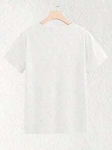 short-sleevePlayera de Mujer de AlgodónPlayera camiseta manga corta cuello redondo estampado grafico los angeles ciudad primavera verano poliester moderna casual moda cool diario mayoreo precio bajoFashionable women's clothingCuello Redondo Algodón 100% Tejido Suave Manga Corta Unisexo100% Cotton - Blanco - Ver 4