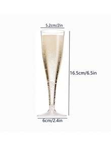 10/20 Pieces Reusable Transparent Sparkling Wine Glasses, 4.5oz Plastic Cocktail Party Mug, Suitable For Parties, Weddings And Big Celebrations - View 5