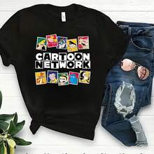 Camisetas DIY Cartoon Perfect TShirts C1ARTOON NETWORK Anime Shirt R Style Cartoon Short Sve M1en WoM1en New Fashion Y2k Clothes 220G camiseta de manga corta de algodón puro para hombres y mujeres, tejido grueso, resistente a las arrugas y que no se deforma fácilmente. Estilo sencillo y versátil, ligero y transpirable, perfecto para ir al trabajo, viajar, acampar, ir de compras y el tiempo libre diario. - Negro - Ver 1