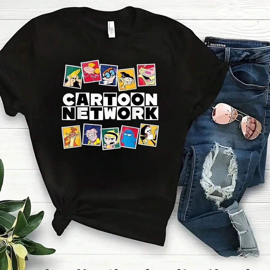 Camisetas DIY Cartoon Perfect TShirts C1ARTOON NETWORK Anime Shirt R Style Cartoon Short Sve M1en WoM1en New Fashion Y2k Clothes 220G camiseta de manga corta de algodón puro para hombres y mujeres, tejido grueso, resistente a las arrugas y que no se deforma fácilmente. Estilo sencillo y versátil, ligero y transpirable, perfecto para ir al trabajo, viajar, acampar, ir de compras y el tiempo libre diario. - Negro - Ver 1