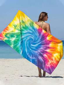 [Portable Quick-Dry Soft] Summer Absorbent Microfiber Beach Towel | 70*140/90*180cm With Storage Bag | Colorful Swirl Pattern Print | Suitable For Swimming, Bathroom Decor, Beach Use, Camping, Fitness, Travel - Multicolor - View 11