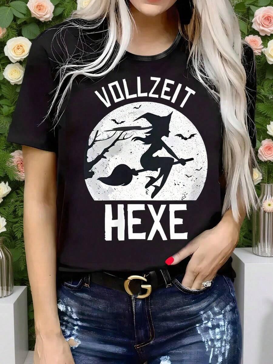 Camiseta unisex de manga corta, para mujerInformalCamisetaconTiempo completoBrujaGráfico-Negro,RedondoCuello,CortoManga,LigeramenteElásticoTejerTela,RegularAjusteCómodoSuperiorparaTodosEstaciones del año,InformalDesgasteGráficoTeeCómodoFittopsdemujer, MichaelJacksonGráficoCamisetaDulceDiseño,VeranoInformalDesgaste, CalienteClimaWear,camisetasparamujer,camisetasparahombre,playerasdehombre,,y2k,spiderman,regalosparaEsonovio,RetroVintage - Multicolor - Ver 1