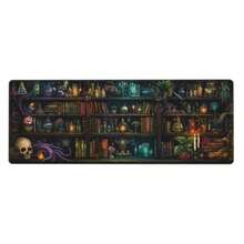 Library Mysterious Mouse Pad XL - Alfombrilla de mouse antideslizante con base de goma antideslizante para computadora portátil y juegos de computadora de 31.5 x 12 pulgadas - Biblioteca misteriosa - Ver 8