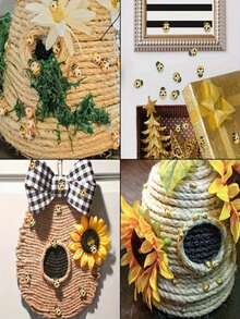 100/50/30pcs Mini Wooden Bee Decorations – Self-Adhesive Bee Ornaments, White With Black Striped Wings, Suitable For Scrapbooking, Party Events, Home Wreaths, DIY Projects And Party Decorations, Classic Bee Pattern Design, Wooden Material | Bee Decorations | Indoor Decor | Bedroom Decor | Home Decor | Wall Decor | Garden Decor, Great Gift, Gift For Others, Gift For Friends - Bee - View 5