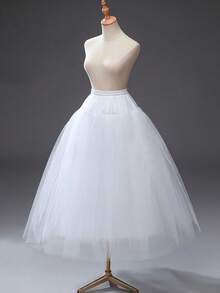 1 chiếc váy lót không khung Crinoline cho váy cưới MPT022, trang phục nữ mùa thu Halloween - trắng - Xem 1