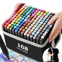 120pcs/Set Dual-Tip Colored Markers, Permanent Art Markers Suitable For Students And Adults, For Painting, Sketching, Coloring, Journaling, Note-Taking, Planning, School Supplies, Christmas, Valentine's Day, Birthday Gifts And Surprises (Refills) - Sets - View 13