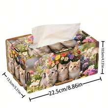 La nueva caja de pañuelos de madera de caja de toallas de papel para uso en la sala de estar y el comedor del hogar, un elemento decorativo multifuncional. - Estilo 5 (sin herramienta para colocar diamantes de imitación) - Ver 9